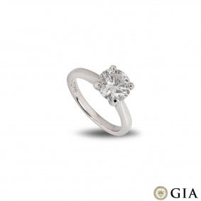 Platinum Round Brilliant Cut Diamond Ring 2.01ct I/VVS2 XXX